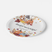 Rustieke pompoen herfst Thanksgiving Papier Borden Papieren Bordje (Gekanteld)