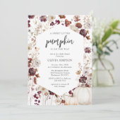 Rustieke pompoen Herfst Wildflower Baby shower Kaart (Staand voorkant)