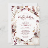 Rustieke pompoen Herfst Wildflower Vrijgezellenfee Kaart (Voorkant)