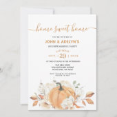 Rustieke Pompoen Home Sweet Home Warming Party Kaart (Voorkant)