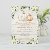 Rustieke Pompoen Huis Warming Party Home Sweet Hom Kaart (Staand voorkant)