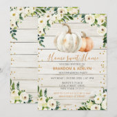 Rustieke Pompoen Huis Warming Party Home Sweet Hom Kaart (Voorkant / Achterkant)