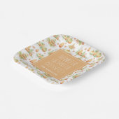 Rustieke pompoen laat dankbare zegen papieren bordje (Gebogen)