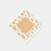 Rustieke pompoen laat dankbare zegen servet (Hoek)