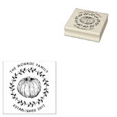 Rustieke Pompoen Land krans Familienaam Rubberstempel (Gestempeld)