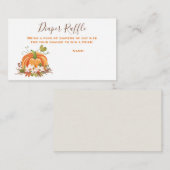 Rustieke Pompoen Luier Raffle Kaart Herfst Herfst (Voorkant / Achterkant)