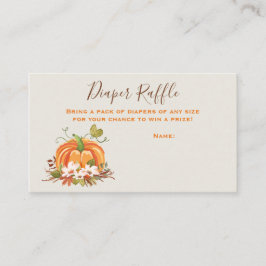 Rustieke Pompoen Luier Raffle Kaart Herfst Herfst