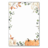 Rustieke pompoen Modern Table Number Kaart (Achterkant)