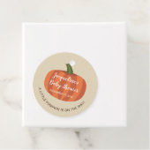 Rustieke pompoen op de weg Herfst Baby shower Bedankjes Labels (In situ)