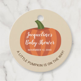 Rustieke pompoen op de weg Herfst Baby shower Bedankjes Labels