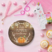 Rustieke Pompoen Papier Borden Herfst Douchehout Papieren Bordje (Feest)