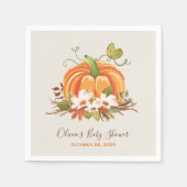 Rustieke Pompoen Papier Servet Herfst Baby shower (Voorkant)