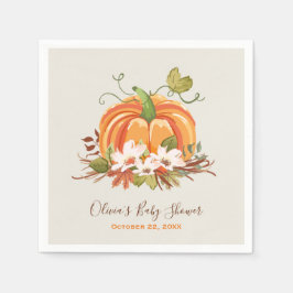 Rustieke Pompoen Papier Servet Herfst Baby shower