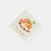 Rustieke Pompoen Papier Servet Herfst Baby shower (Hoek)