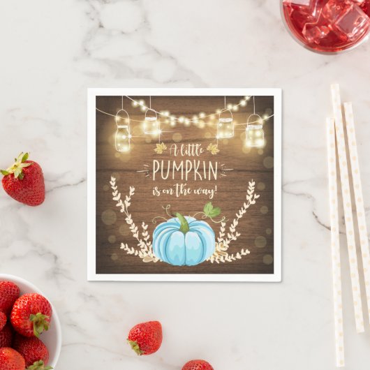 Rustieke pompoen papier servetten Herfst houten do (Insitu)