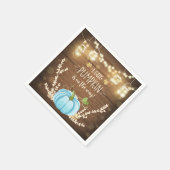 Rustieke pompoen papier servetten Herfst houten do (Hoek)