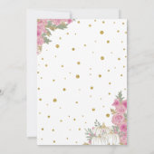 Rustieke Pompoen Roze Bloemen 2e Verjaardag Kaart (Achterkant)