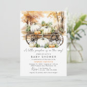 Rustieke pompoen | Schattige Neutraal Herfst Baby  Kaart (Staand voorkant)