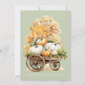 Rustieke pompoen | Schattige Neutraal Herfst Baby  Kaart (Achterkant)