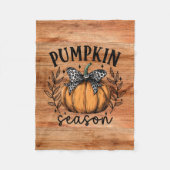 Rustieke Pompoen Seizoen Herfst Gezellig Fleece Deken (Voorkant)