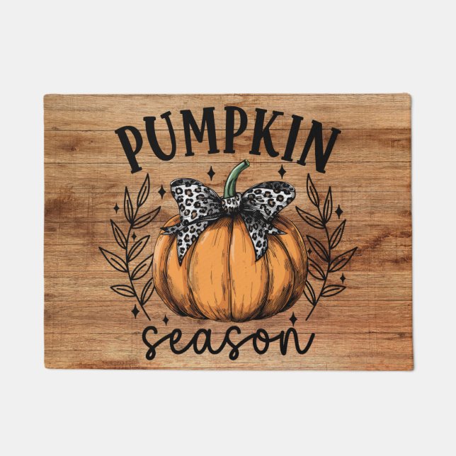 Rustieke pompoen seizoen Herfst Thanksgiving Entry Deurmat (Voorkant)