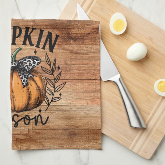 Rustieke Pompoen Seizoen Herfst Thanksgiving Theedoek (Quarter Fold)