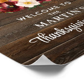 Rustieke Pompoen Thanksgiving Diner Welkomstposter Poster (Hoek)