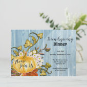 Rustieke Pompoen Thanksgiving Friendsgiving Kaart (Staand voorkant)