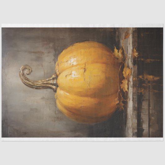 Rustieke  Pompoen Tissue Papier Decoupage (Voorkant)