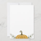 Rustieke pompoen & verlaat elk evenement bedankkaart (Achterkant)