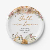 Rustieke Pompoen Verliefd Papieren Bord (Voorkant)