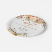 Rustieke Pompoen Verliefd Papieren Bord (Gekanteld)