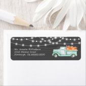 Rustieke Pompoen Verliefd Worden Retouradreslabel Etiket (Insitu)