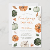 Rustieke pompoen Vriendschapsdiner Kaart (Voorkant)