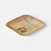 Rustieke pompoen wagen Thanksgiving Papier Borden Papieren Bordje (Gebogen)