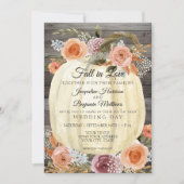 Rustieke pompoen waterverf bloemendecoratie in ora kaart (Voorkant)