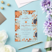 Rustieke Pompoen Wildflowers Herfst Herfst Baby sh Acryl Uitnodigingen (Insitu (Huwelijk))