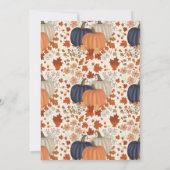 Rustieke Pompoen Wildflowers Herfst Herfst Baby sh Kaart (Achterkant)
