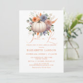 Rustieke pompoenbloemen Herfst in liefde Vrijgezel Kaart (Staand voorkant)