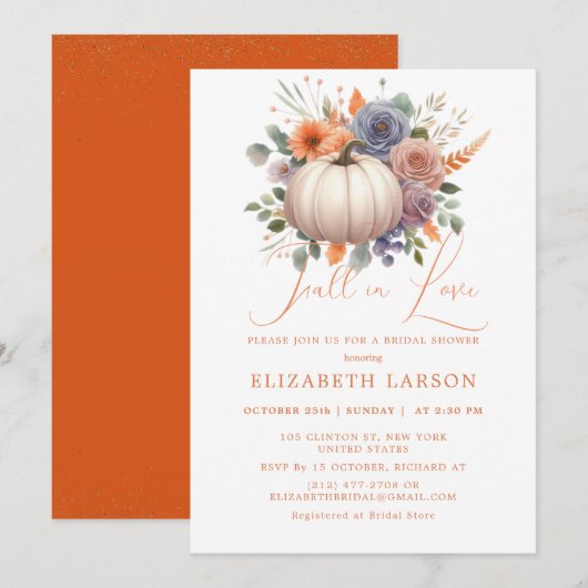 Rustieke pompoenbloemen Herfst in liefde Vrijgezel Kaart (Voorkant / Achterkant)