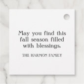 Rustieke Pompoenen Boerderij Happy Thanksgiving Bedankjes Labels (Achterkant)