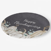 Rustieke Pompoenen Boerderij Happy Thanksgiving Papieren Bordje (Gekanteld)