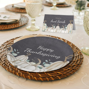 Rustieke Pompoenen Boerderij Happy Thanksgiving Papieren Bordje