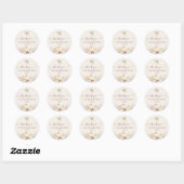 Rustieke pompoenen Elegant Fall Wedding Dank u Ronde Sticker (Vel)
