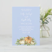 Rustieke pompoenen herfst bruiloft uitnodiging (Staand voorkant)