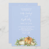 Rustieke pompoenen herfst bruiloft uitnodiging (Voorkant / Achterkant)