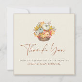 Rustieke pompoenen Herfst Oogst bruiloft Dank u (Voorkant)