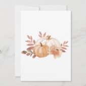 Rustieke Pompoenen Herfst Rustieke Bruiloft Feest Kaart (Achterkant)