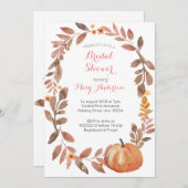 Rustieke Pompoenen Herfst Rustieke Bruiloft Feest Kaart (Voorkant / Achterkant)