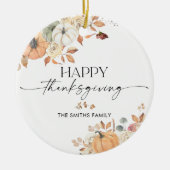 Rustieke Pompoenen Thanksgiving Dinner Ornament (Voorkant)